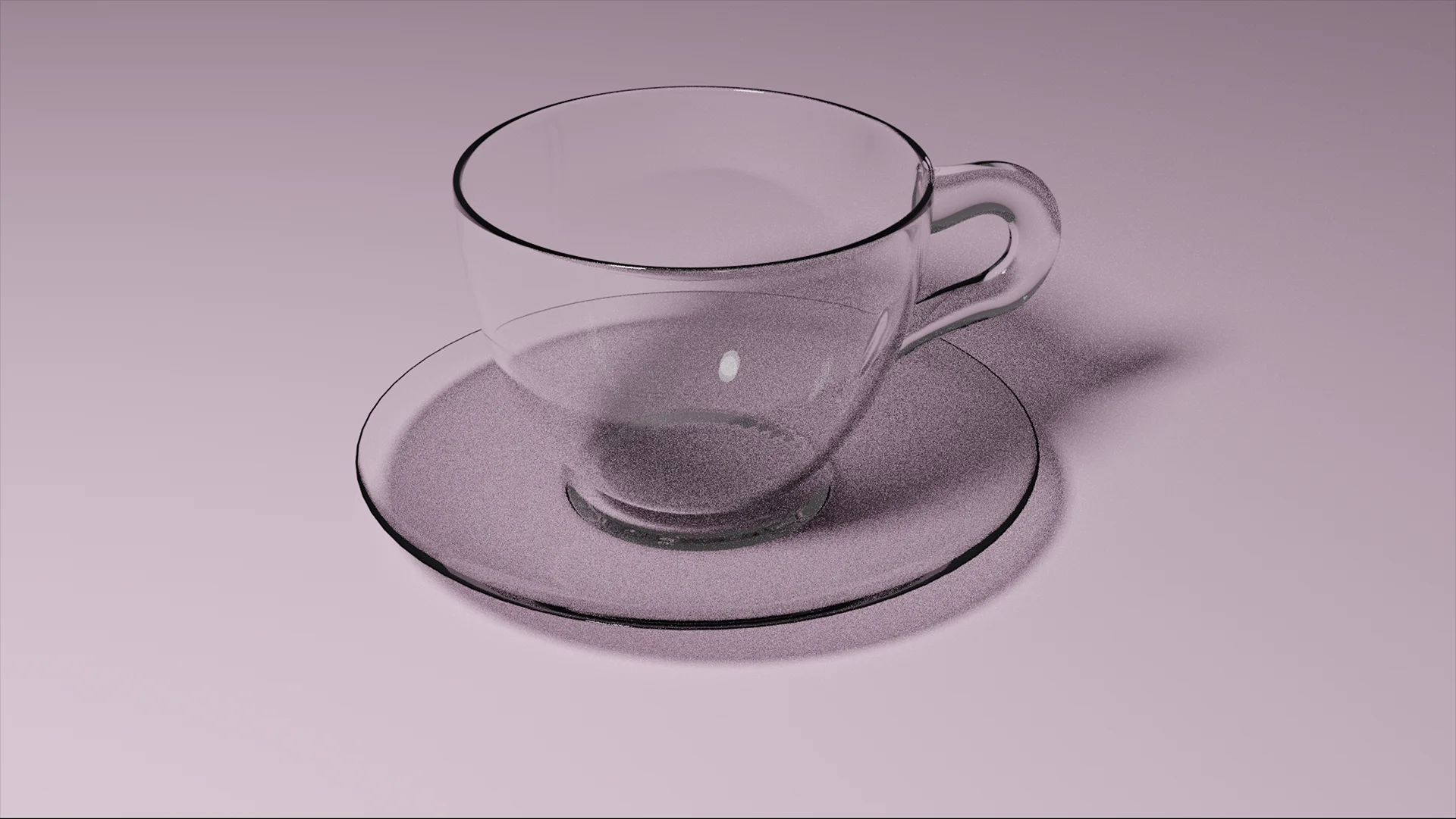 First cup of thee created with Blender