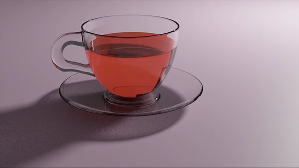 Second cup of thee created with Blender