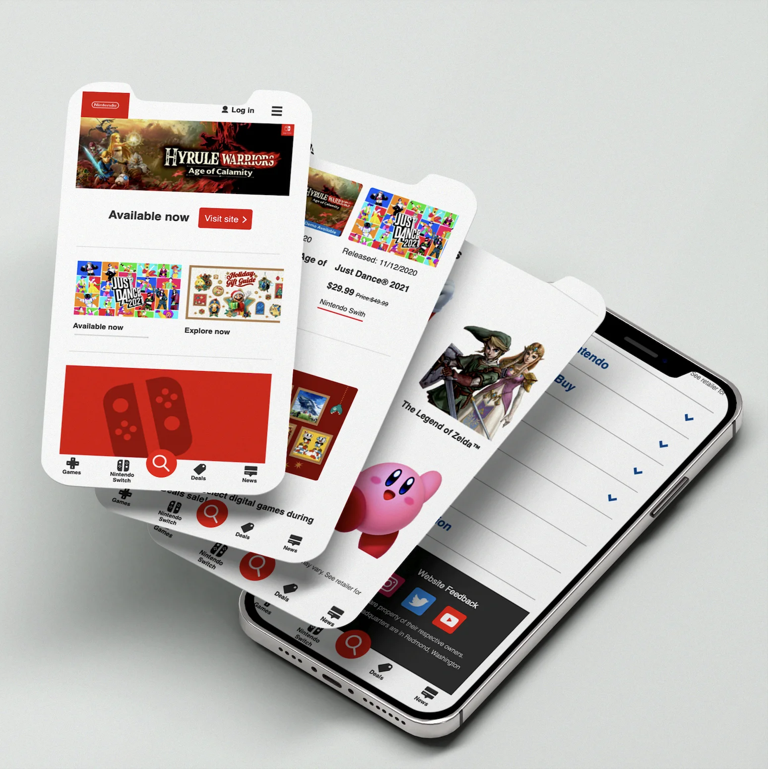 Example of the project result in small mobile browsers